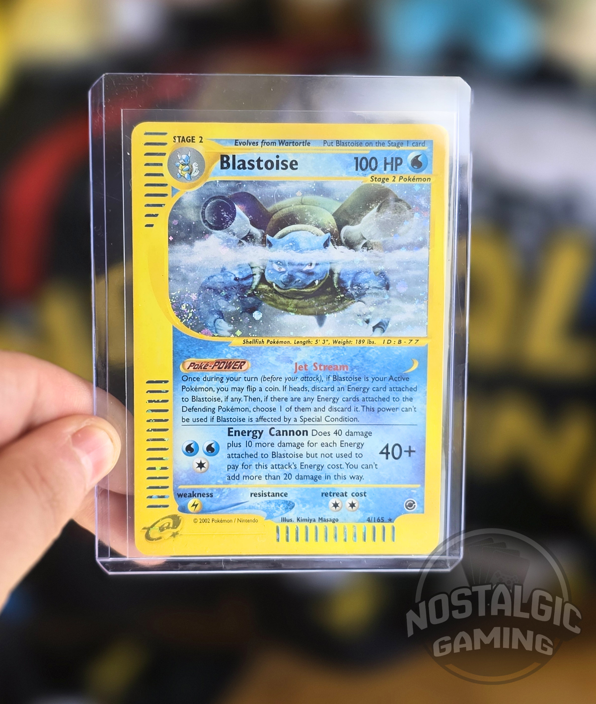 Blastoise Holo 4/165. Expedition Based Set. E-Reader. Near Mint.